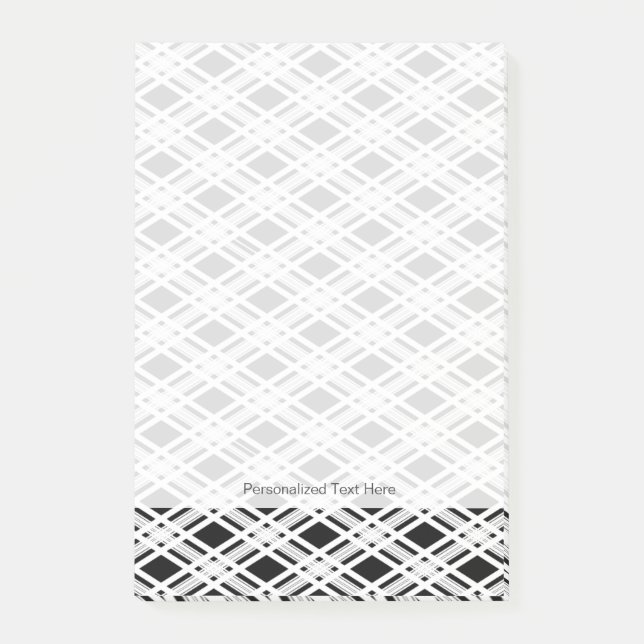 Notas Post-it® Patrón trenzado a rayas (Anverso)