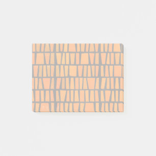 Notas Post-it® Patrón tribal africano naranja y negro