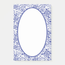 Notas Post-it® Patterned Blue White Paisley de Hampton