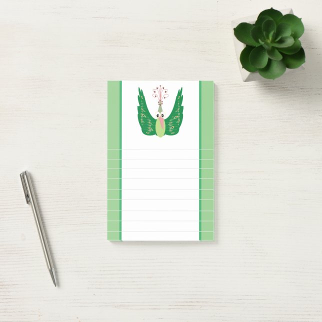 Notas Post-it® Pavo real (Oficina)