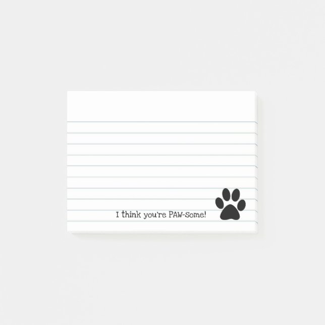 Notas Post-it® Paw Paw Print (Anverso)