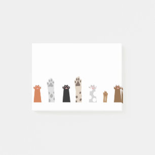 Notas Post-it® Paws Cat Dog Playful Cute Animal Comic Drawing
