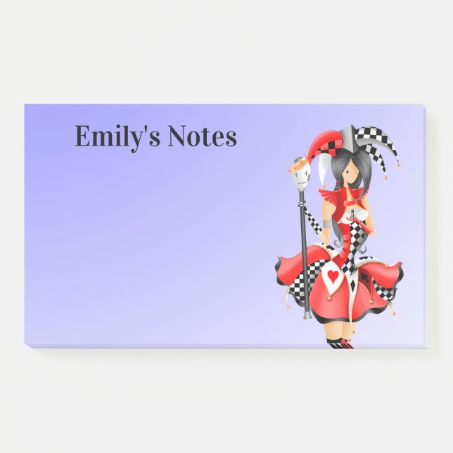 Notas Post-it® Payaso extravagante y rey de las marionetas (Anverso)