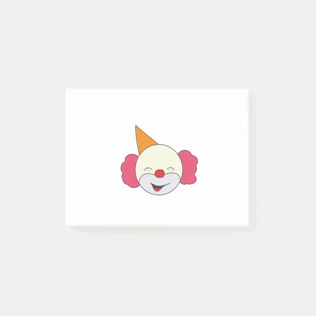 Notas Post-it® Payaso Pequeño Sonriente (Anverso)