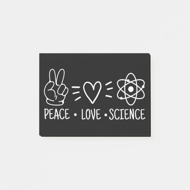 Notas Post-it® Paz Amor Ciencia (Anverso)