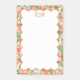 Notas Post-it® Peach Blossom Monogram Post it Notes