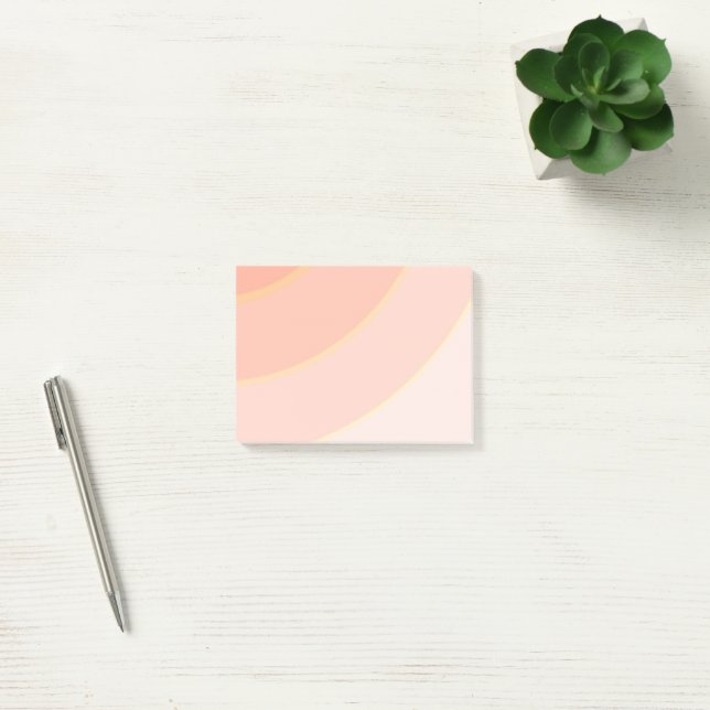 Notas Post-it® Peach Circular Swirls sombríos (Oficina)