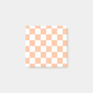 Notas Post-it® Peach Fuzz Checkered Gingham Pattern