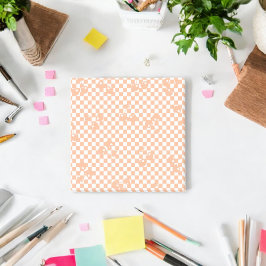 Notas Post-it® Peach Fuzz Cherry Gingham Pattern