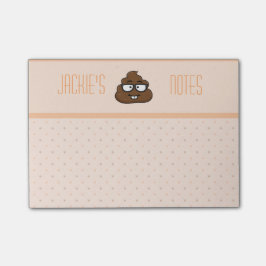 Notas Post-it® Peach Polka Poo 4x3