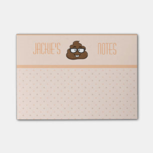 Notas Post-it® Peach Polka Poo 4x3