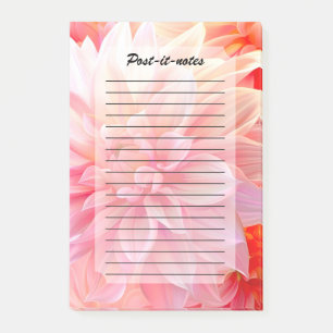 Notas Post-it® Peach Rubor Dahlia Blossom