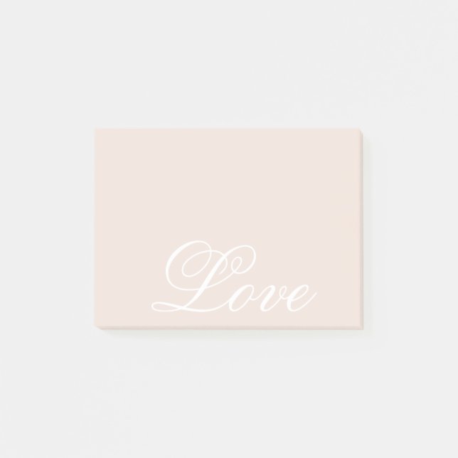 Notas Post-it® Peach Rubor Love Always Boda (Anverso)