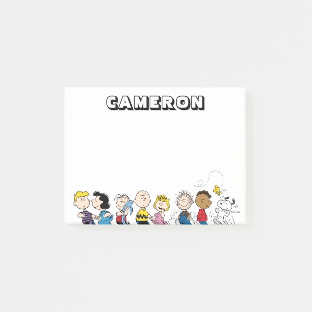 Notas Post-it® Peanuts Gang Group Lineup (Anverso)