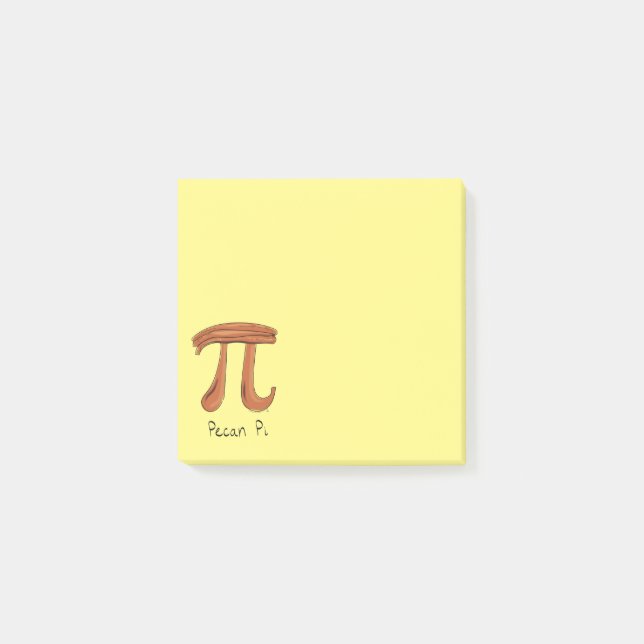 Notas Post-it® Pecan Pi Cute Math Pi Day Notes (Anverso)