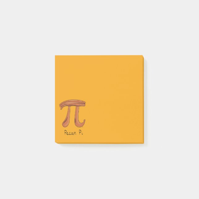 Notas Post-it® Pecan Pi Cute Math Pi Day Notes (Anverso)