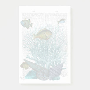 Notas Post-it® Peces, conchas azules y corales