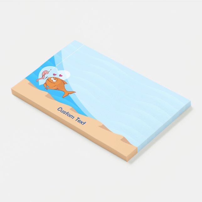 Notas Post-it® Peces y cebo enamorados (En perspectiva)