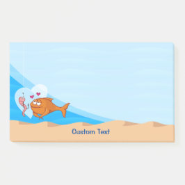 Notas Post-it® Peces y cebo enamorados