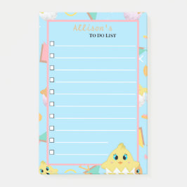 Notas Post-it® Peekaboo Blue Baby Chick Notes
