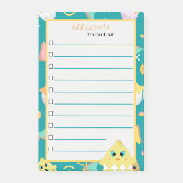Notas Post-it® Peekaboo Green Baby Chick Notes