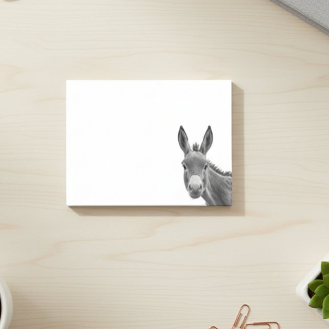 Notas Post-it® Peeking Donkey Cute (Subido por el creador)