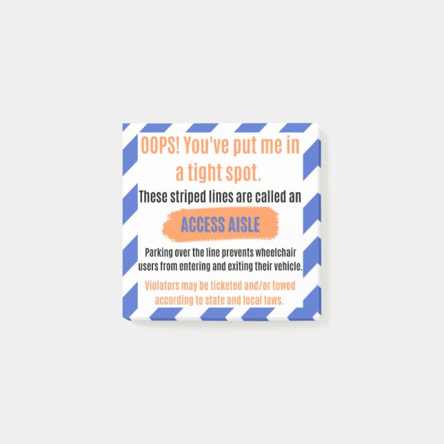 Notas Post-it® Pegatina de Advocacy de Access Aisle (Anverso)