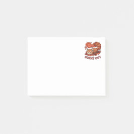 Notas Post-it® Pegatina divertida de panda rojo derritiéndose que