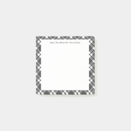 Notas Post-it® Pegatinas editables del patrón de trenzado blanco 