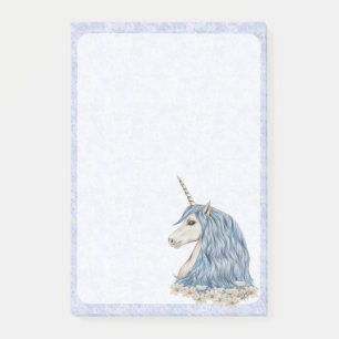 Notas Post-it® Pelo del azul del unicornio