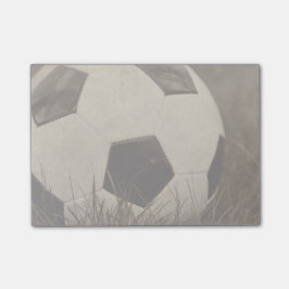 Notas Post-it® Pelota de fútbol con tono Sepia