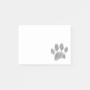 Notas Post-it® Pencil Sketched Dog Paw Digital Art Post-it Notes