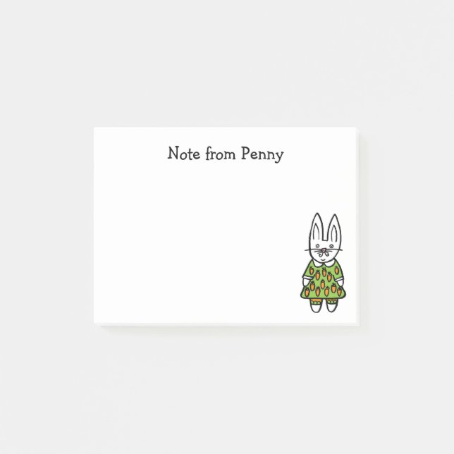 Notas Post-it® Penny el conejo (Anverso)