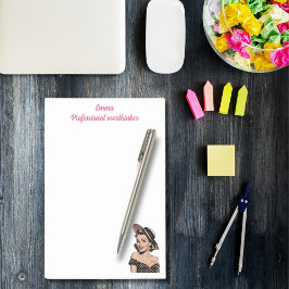 Notas Post-it® Pensador excesivo profesional, elegante, Rosa Pers
