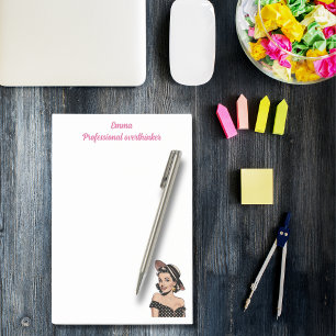 Notas Post-it® Pensador excesivo profesional, elegante, Rosa Pers