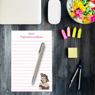 Notas Post-it® Pensador excesivo profesional, elegante, Rosa Pers