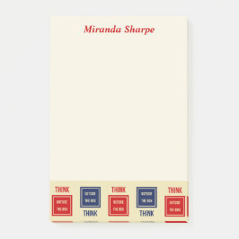 Notas Post-it® Pensamiento inspirador fuera de la caja