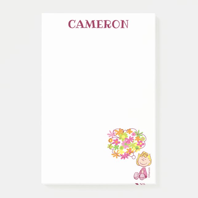 Notas Post-it® Pensamiento solitario de las flores (Anverso)