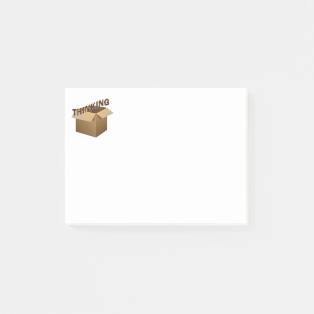 Notas Post-it® Pensar fuera de la caja (Anverso)