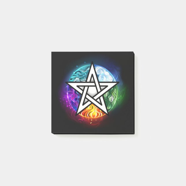 Notas Post-it® Pentagrama de Wiccan (Anverso)