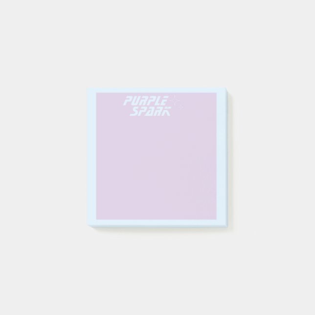 Notas Post-it® Pequeña empresa morada azul (Anverso)