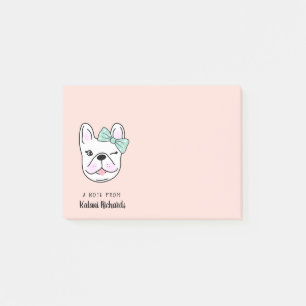 Notas Post-it® Pequeño Bulldog francés Pescado Personalizado