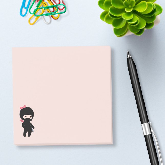 Notas Post-it® Pequeño Chica Ninja en rosa (Subido por el creador)