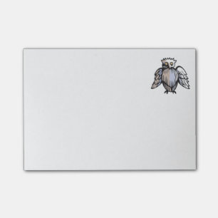 Notas Post-it® Pequeño dibujo antiguo divertido del búho del