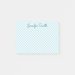 Notas Post-it® Pequeño huevo de petirrojo pálido azul Check