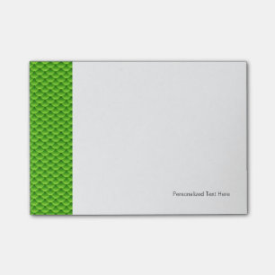 Notas Post-it® Pequeño modelo verde de la escala de pescados