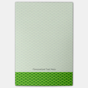 Notas Post-it® Pequeño modelo verde de la escala de pescados