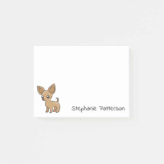 Notas Post-it® Pequeño Personalizado de perro chihuahua (Anverso)