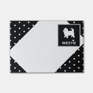 Notas Post-it® Pequeño Westie lindo - montaña del oeste Terrier
