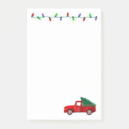 Notas Post-it® Pequeños Navidades de camiones rojos